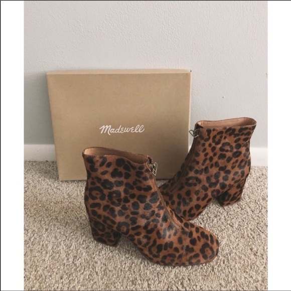 Madewell The Amalia Zip Boot in Leopard Calf Hair - Picture 3 of 4